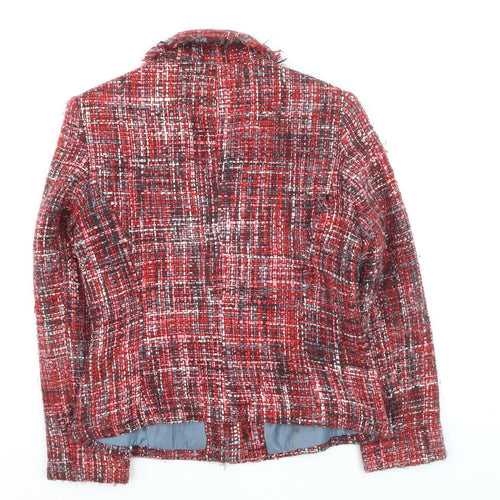 Briggs Petite Red Bouclé Single-Breasted Blazer Women's Size 4