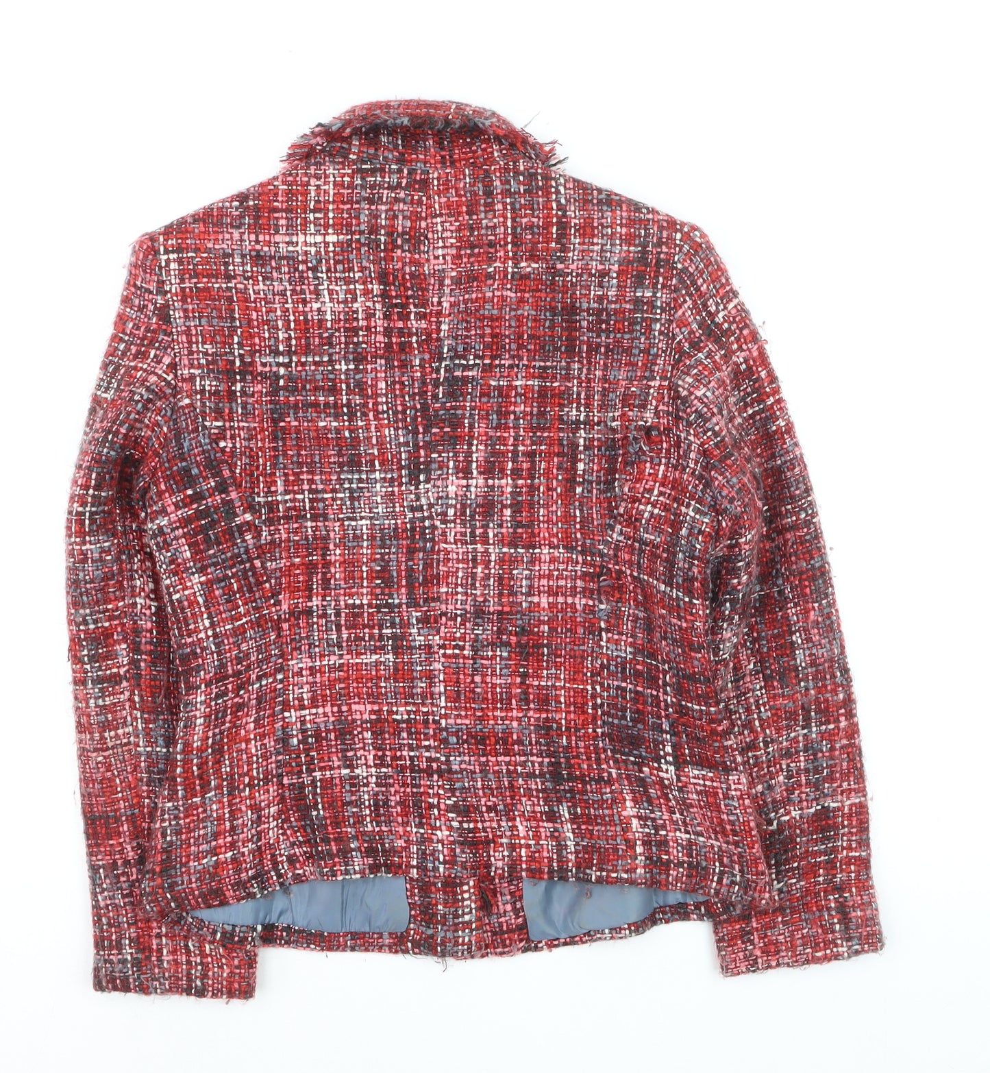 Briggs Petite Red Bouclé Single-Breasted Blazer Women's Size 4
