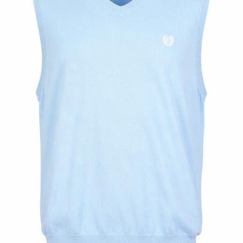 Chaps Men's Blue Cotton V-Neck Sleeveless Knit Vest M