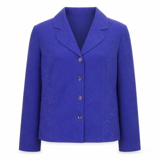 Front view of Sag Harbor Women Purple, size 14, Regular Blazer Jacket