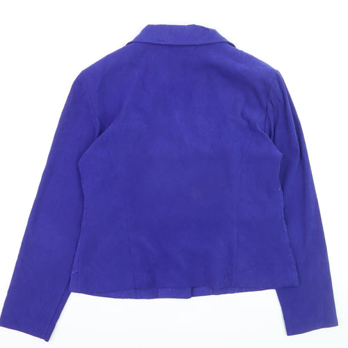 Sag Harbor Women Purple Size 14 Regular Blazer Jacket