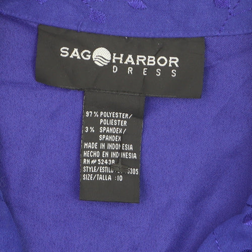 Sag Harbor Women Purple Size 14 Regular Blazer Jacket