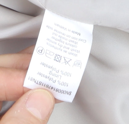 Bonmarché Women Ivory Size 14 Shawl Collar Lined Blazer Jacket