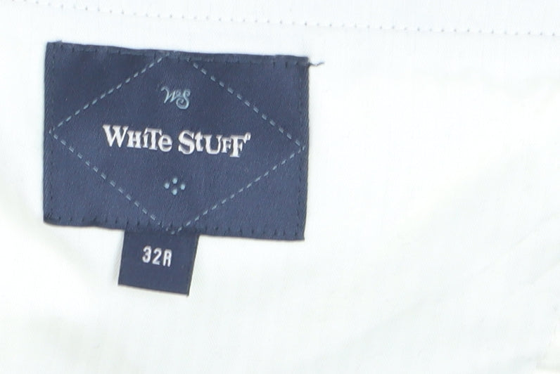 White Stuff Men's Grey Herringbone Chino Trousers 32R