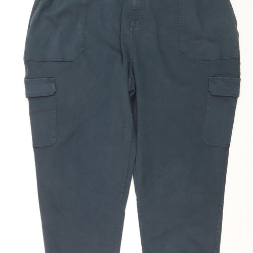 Fat Face Mens Blue Cargo Trousers 24L Regular Fit Cotton Blend