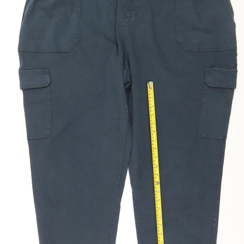 Fat Face Mens Blue Cargo Trousers 24L Regular Fit Cotton Blend