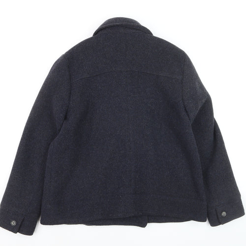 GAP Women’s Navy Wool Blend Pea Coat L Classic Winter Jacket