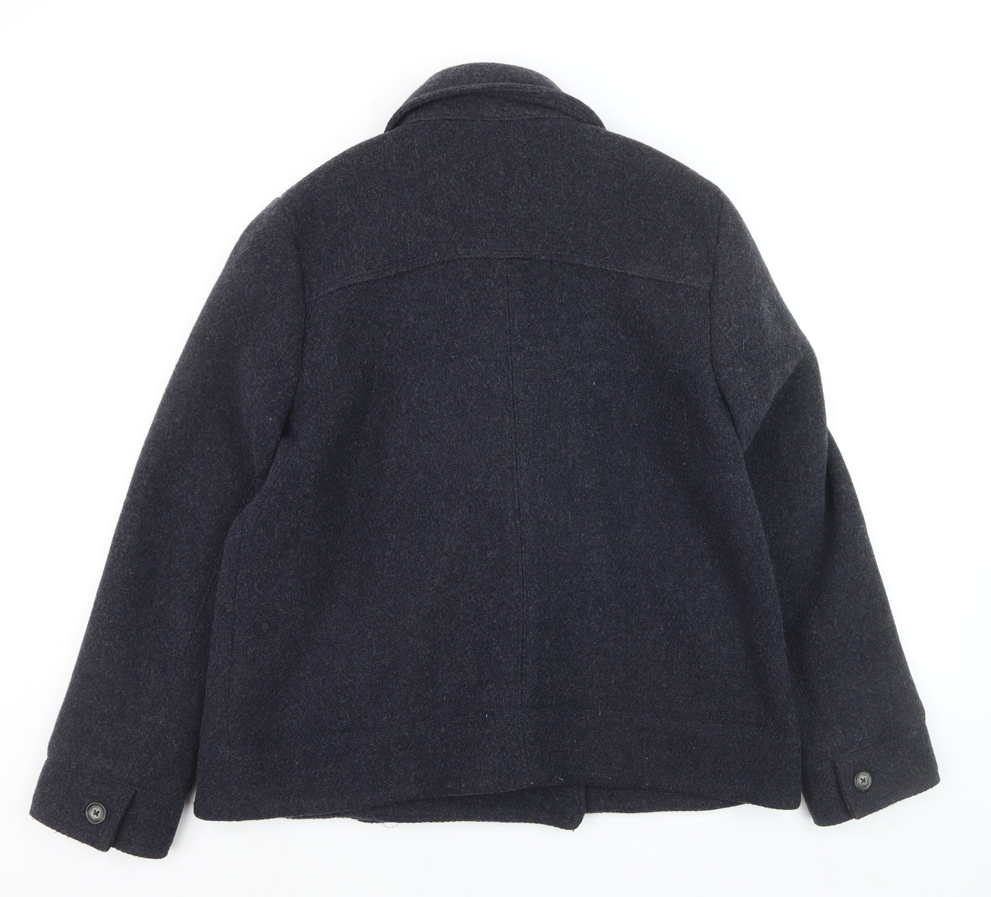 GAP Women’s Navy Wool Blend Pea Coat L Classic Winter Jacket