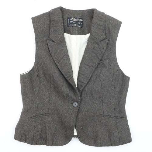AllSaints Spitalfields Womens Brown Size 14 Wool Blend Suit Waistcoat