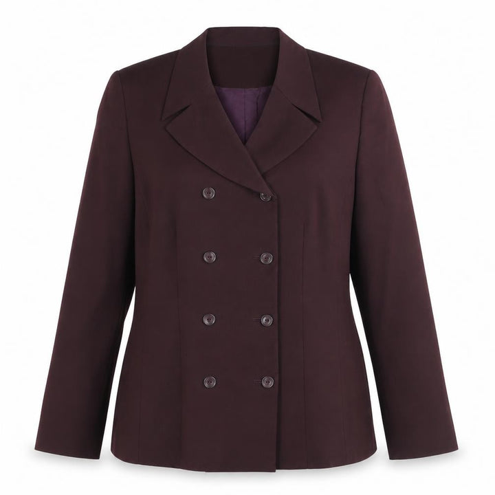 Amanda Smith Womens Purple Size 14 Double-Breasted Stretch Suit Jacket