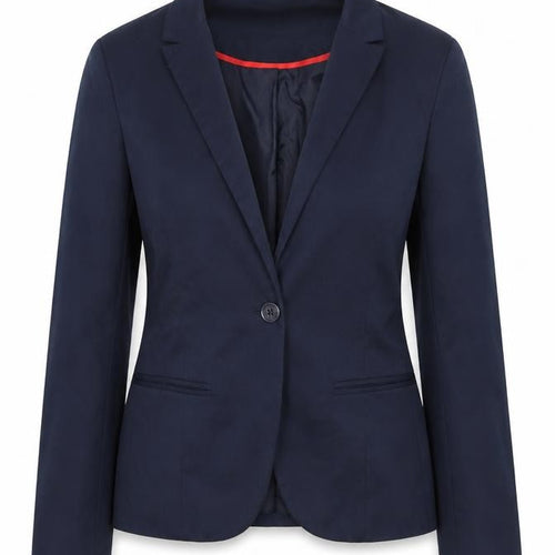 Pull&Bear Women's Navy Blue Slim Fit Blazer Size 10 Single Breasted