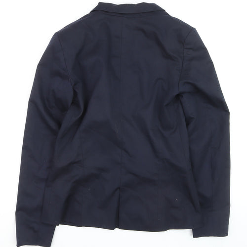 Pull & Bear Women's Navy Blue Slim Fit Blazer Size 10 Single Breasted