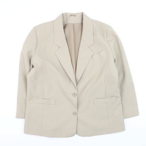 Debenhams Classics Beige Women's Size 16 Single-Breasted Blazer