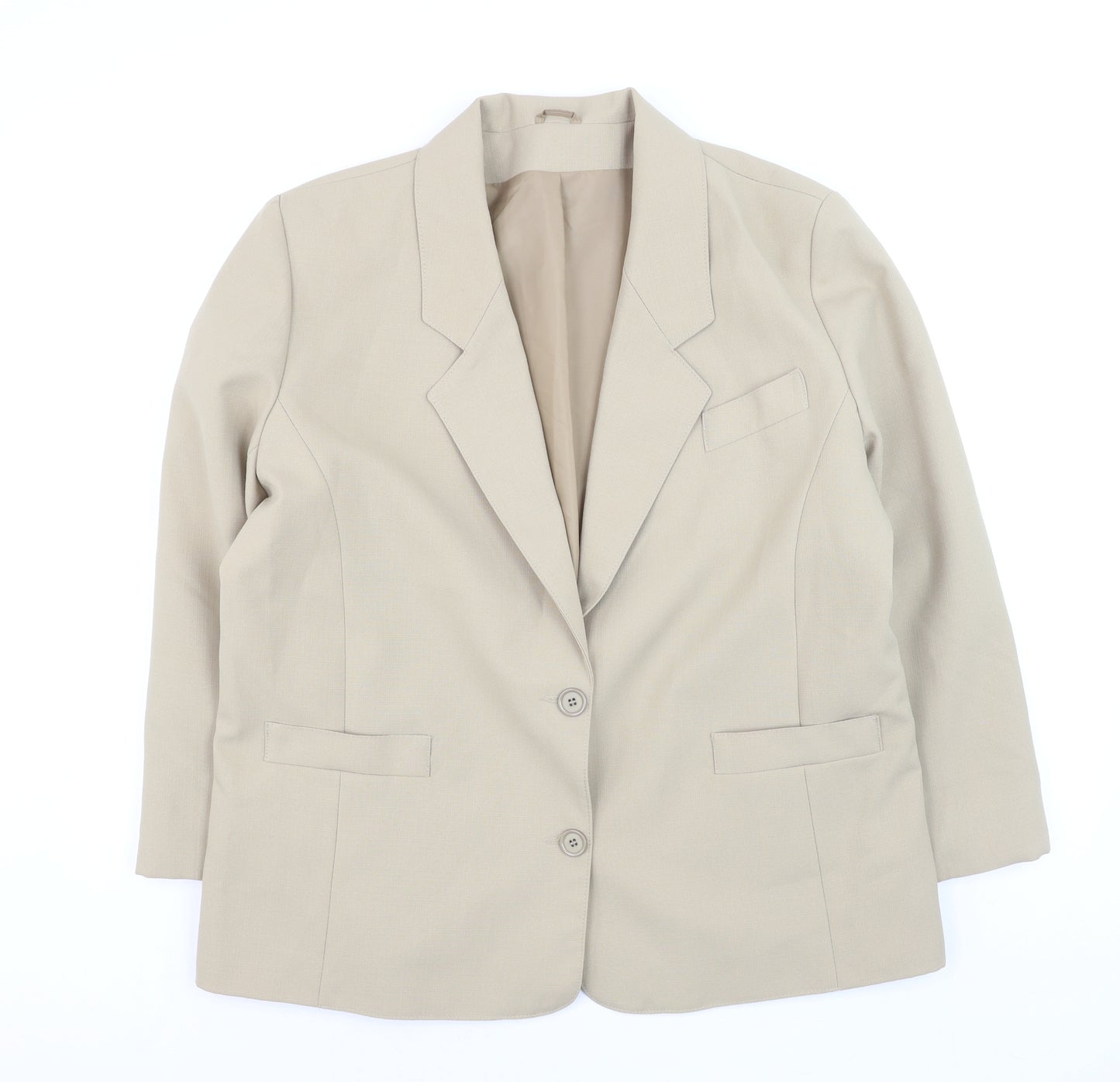 Debenhams Classics Beige Women's Size 16 Single-Breasted Blazer