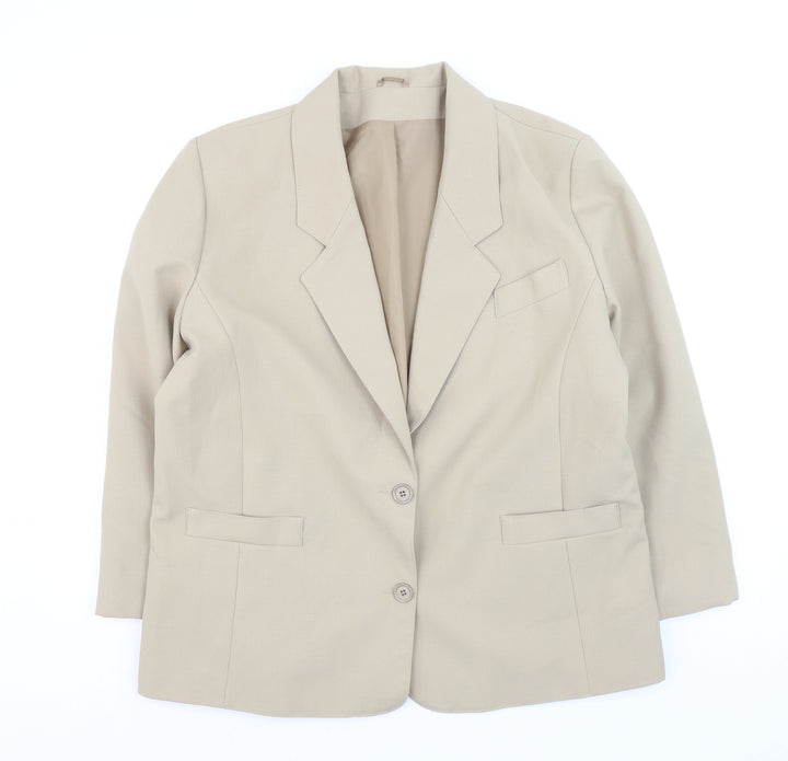 Debenhams Classics Beige Women's Size 16 Single-Breasted Blazer