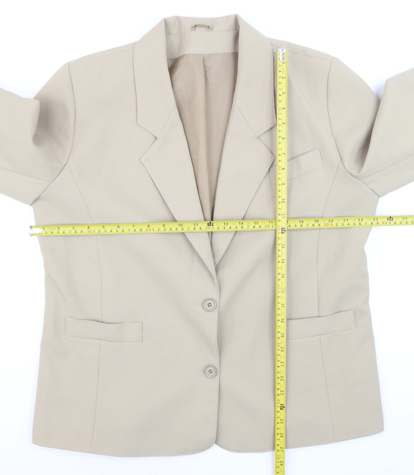 Debenhams Classics Beige Women's Size 16 Single-Breasted Blazer