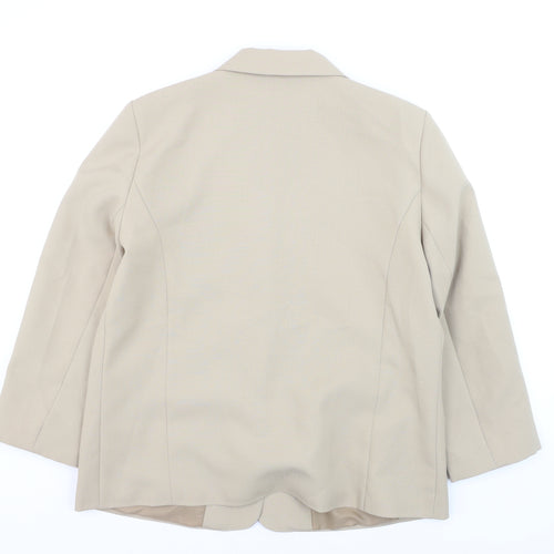 Debenhams Classics Beige Women's Size 16 Single-Breasted Blazer