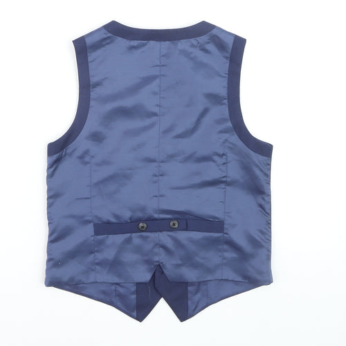 River Island Boys Blue Waistcoat 11 Years Formal Suit Waistcoat Lined