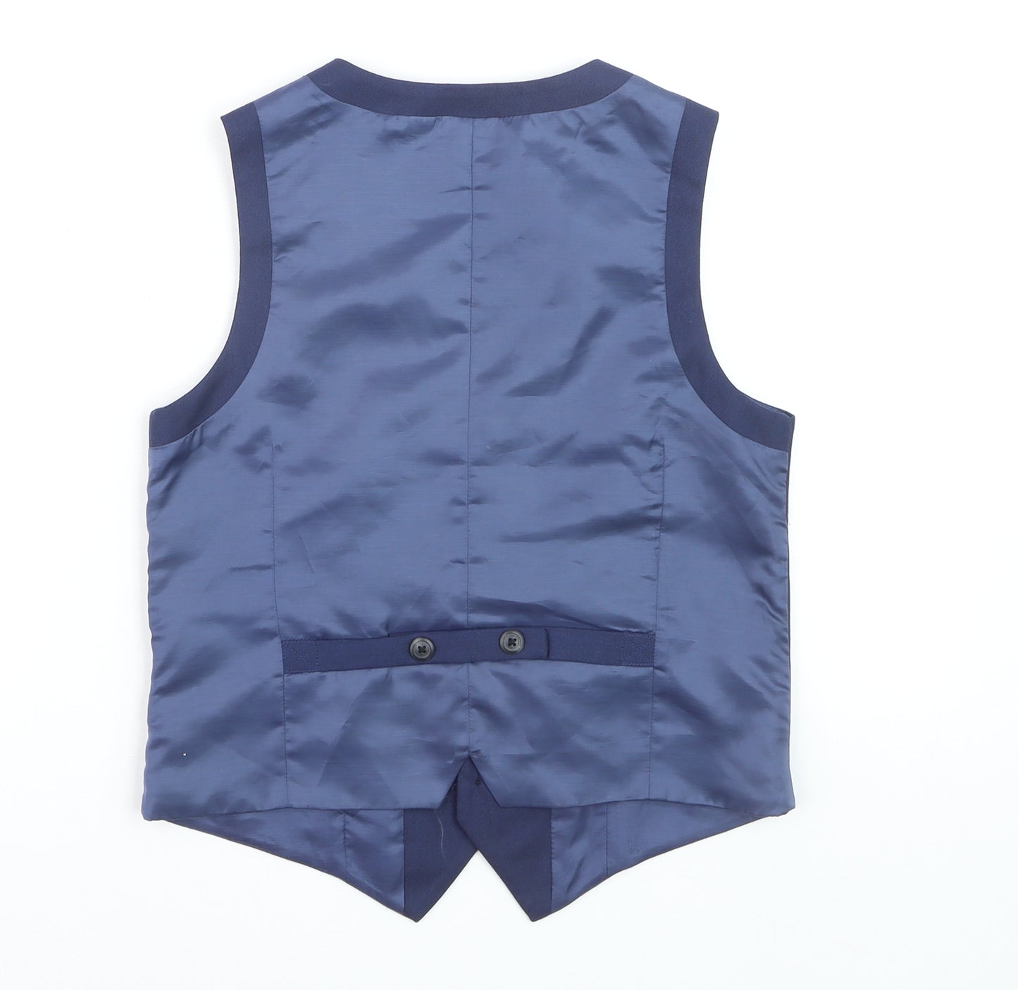 River Island Boys Blue Waistcoat 11 Years Formal Suit Waistcoat Lined