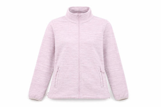 Front view of Mountain Warehouse Women Pink Full Zip Fleece Jacket UK 8
