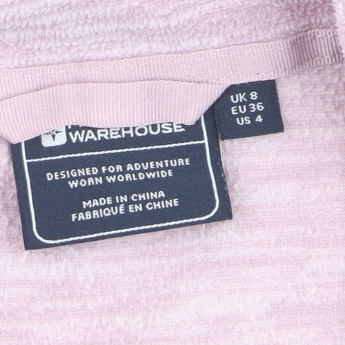 Mountain Warehouse Women Pink Full Zip Fleece Jacket UK 8
