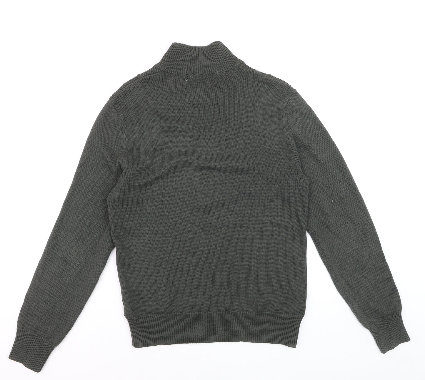 Calvin Klein Men's Green Full Zip Knit Jumper Size M