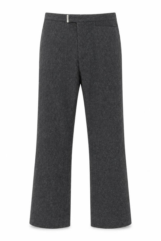 Front view of Versace Jeans Couture Men's Grey Wool Dress Pants, size 36, Regular