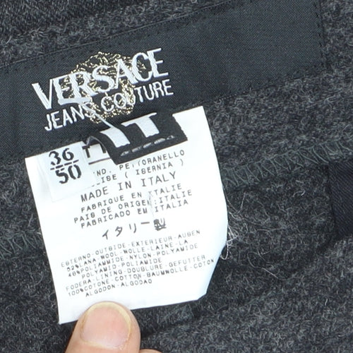 Versace Jeans Couture Men's Grey Wool Dress Pants Size 36 Regular