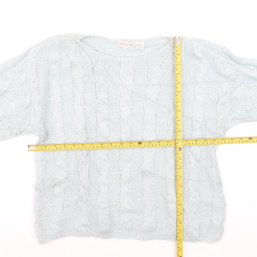 Jones New York Womens Ivory Cable-Knit Wool Blend Jumper S