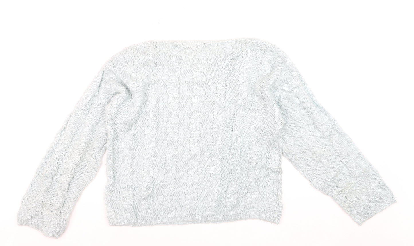 Jones New York Womens Ivory Cable-Knit Wool Blend Jumper S