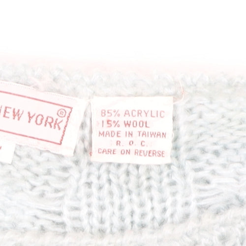 Jones New York Womens Ivory Cable-Knit Wool Blend Jumper S
