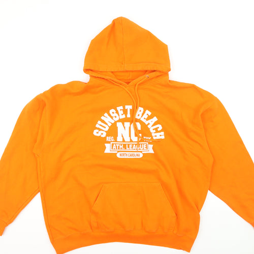Waves Surf Company Men's Orange XL Pullover Hoodie