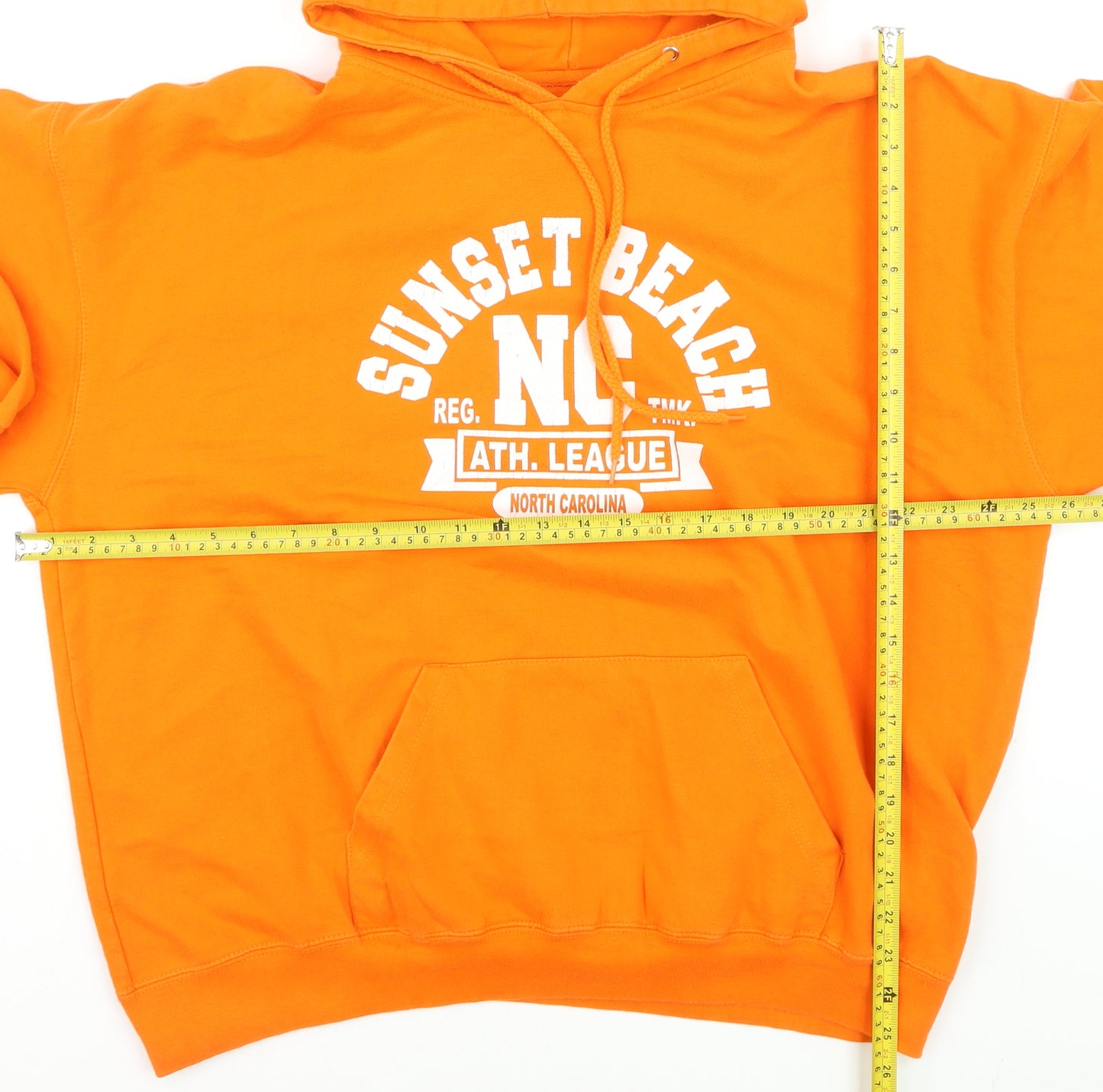 Waves Surf Company Men's Orange XL Pullover Hoodie