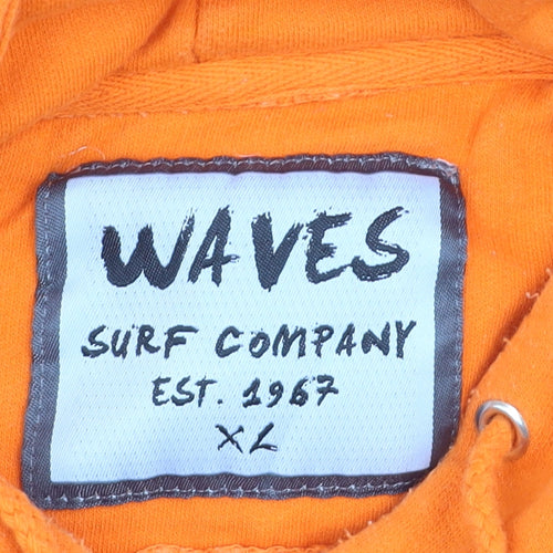 Waves Surf Company Men's Orange XL Pullover Hoodie