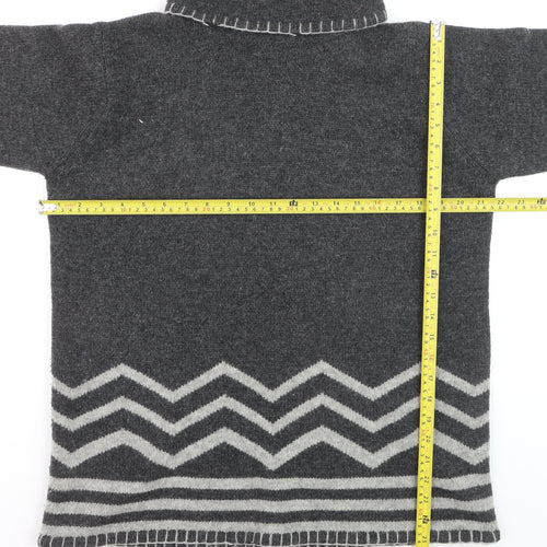 BHS Women’s Grey Roll Neck Wool Pullover Jumper Size 14-16