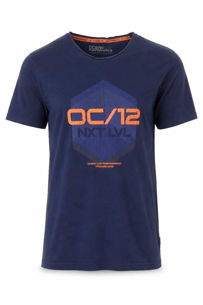 Ocean Cup Performance Men's Blue L Graphic Sports T-Shirt