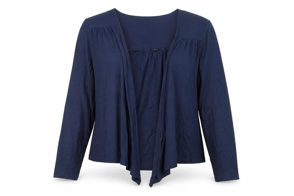 H&M Women’s Blue Viscose Long Sleeve Open Cardigan Size 12