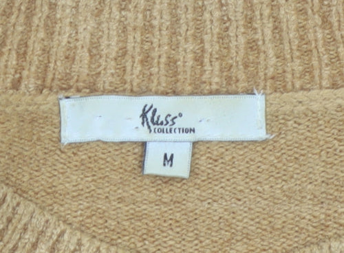 Klass Collection Women's Beige Embroidered Pullover Jumper M