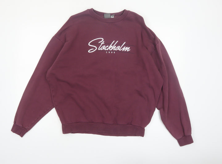ASOS Men's Purple Stockholm 1990 Sweatshirt Size M Pullover Crew Neck