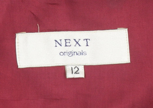NEXT Womens Purple Velvet Suit Jacket Size 12 Classic Tailored