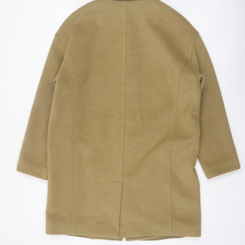 Marks and Spencer Women's Beige Mid-Length Overcoat Size 12 Regular