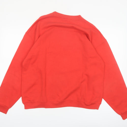 Disney Fashions Womens Red Mickey Mouse Disneyland Paris Pullover Sweatshirt S/M
