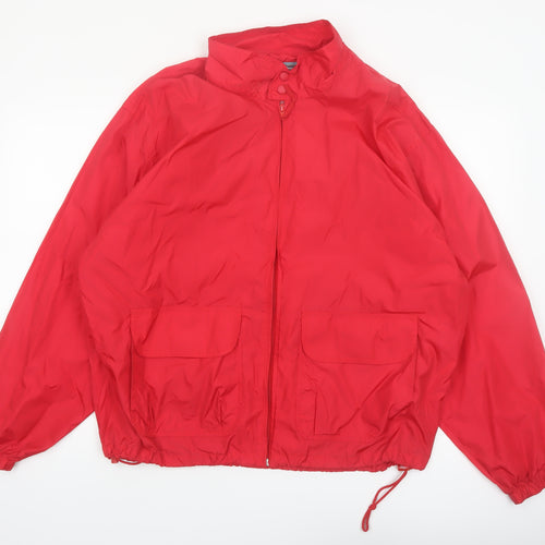 Woolrich Men's Red Nylon Windbreaker Jacket Size L Outdoor Casual