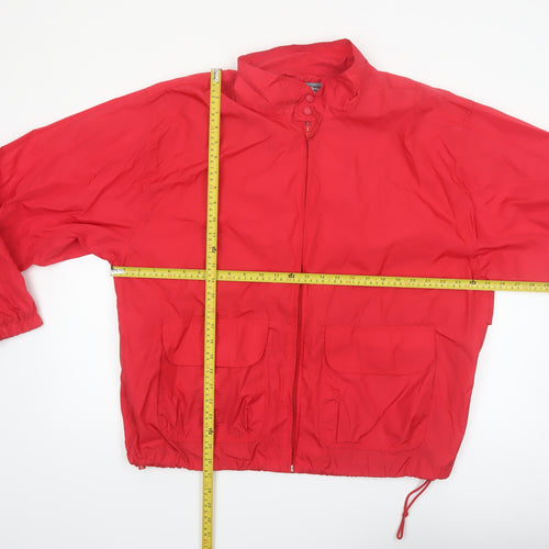 Woolrich Men's Red Nylon Windbreaker Jacket Size L Outdoor Casual