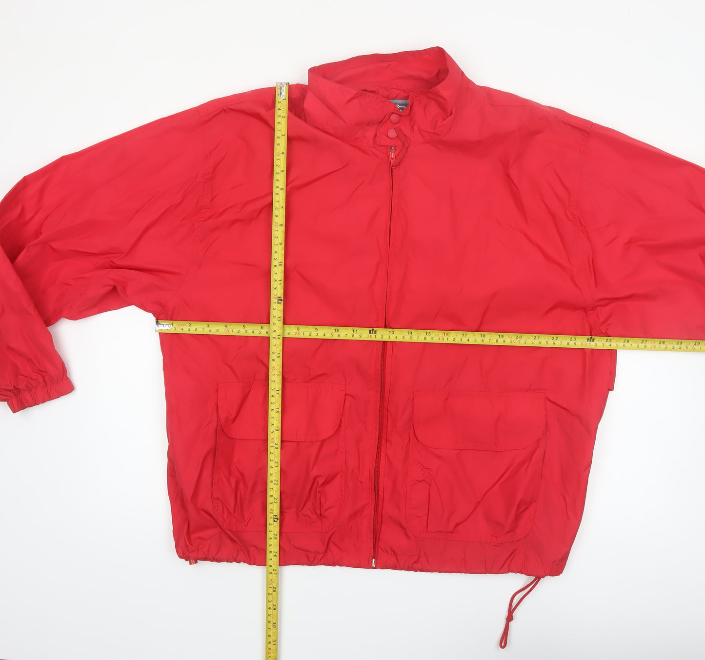 Woolrich Men's Red Nylon Windbreaker Jacket Size L Outdoor Casual