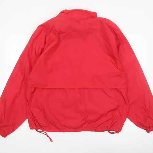 Woolrich Men's Red Nylon Windbreaker Jacket Size L Outdoor Casual