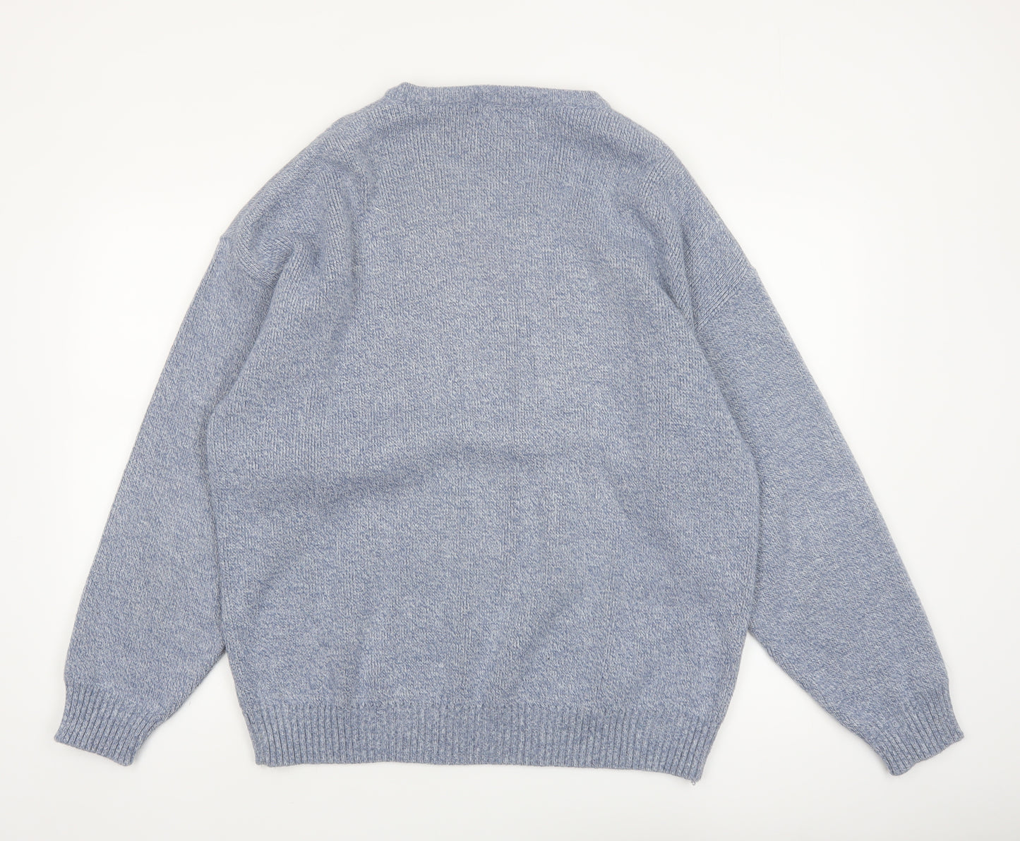Bannockburn Men's Blue Argyle V-Neck Acrylic Jumper 2XL