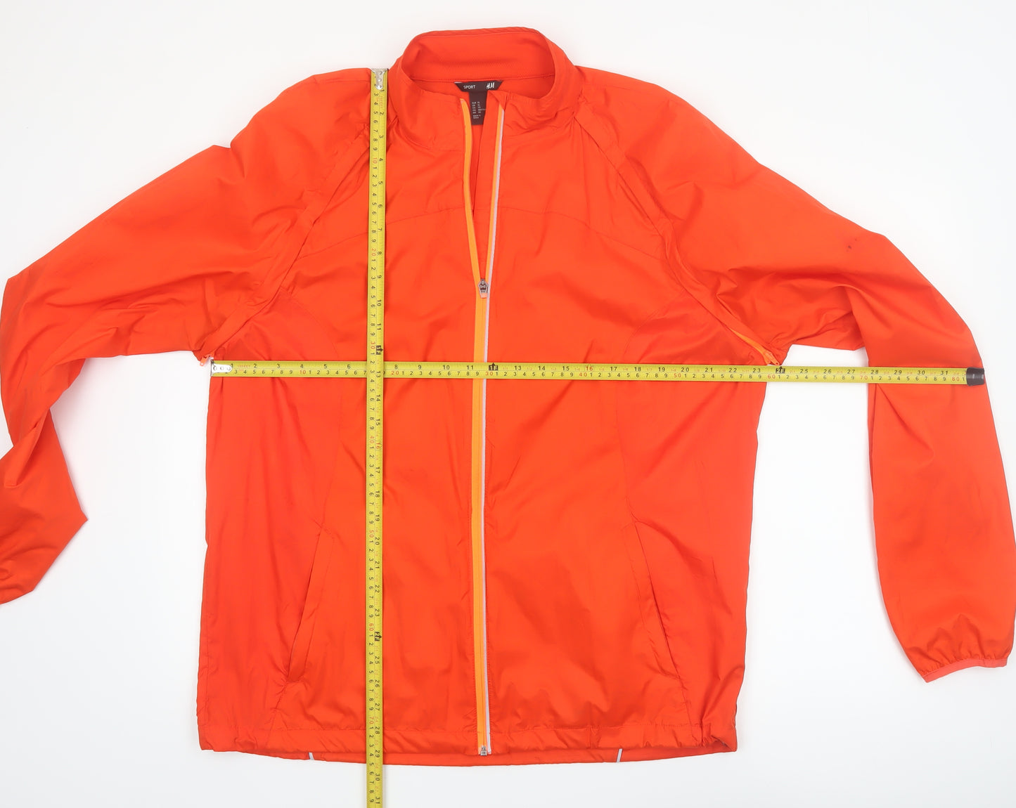 H&M Men’s Orange XL Windbreaker Lightweight Sport Jacket