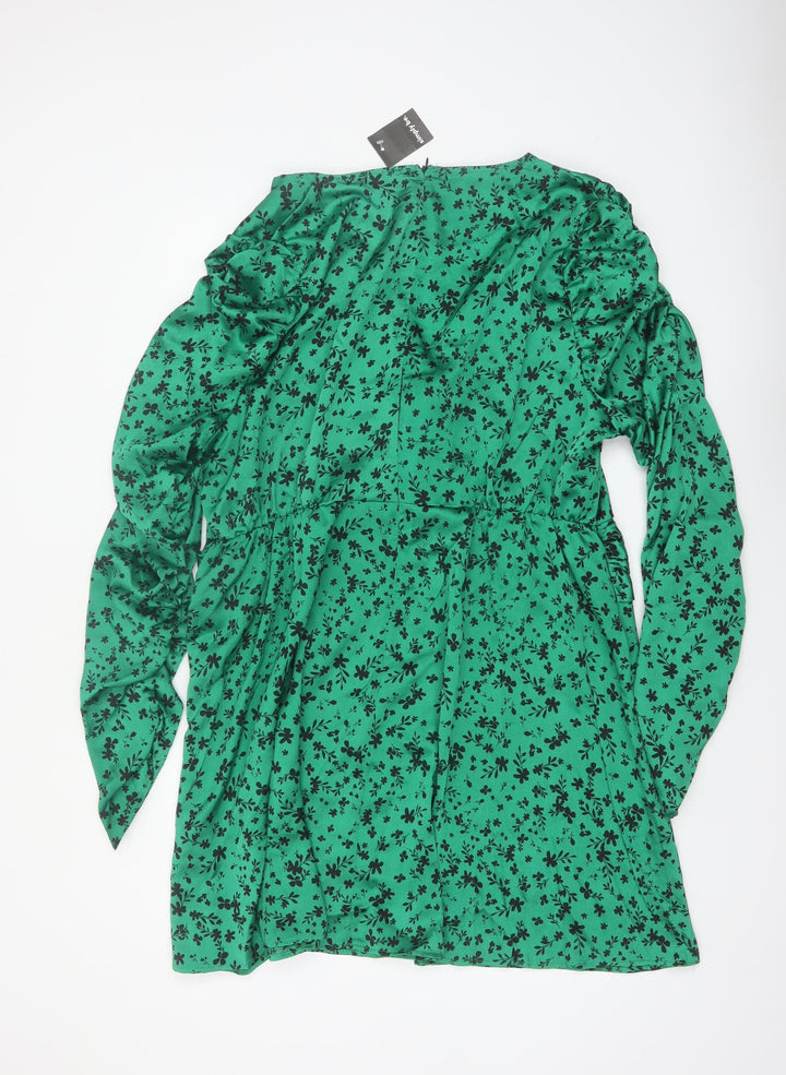 Simply Be Women’s Green Floral A-Line Dress Size 24