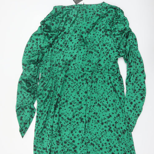Simply Be Women’s Green Floral A-Line Dress Size 24